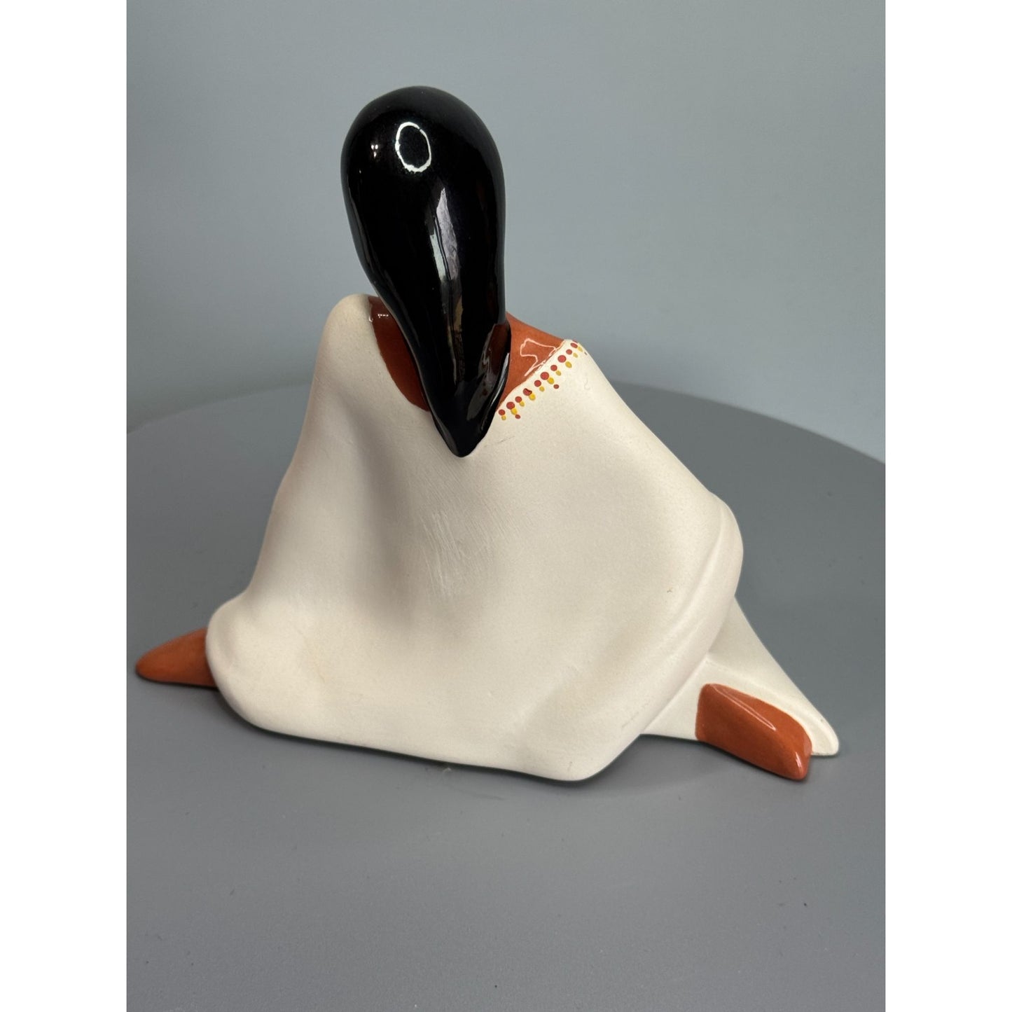 Eileen Tafoya Santa Clara Pueblo Pottery Woman With Chili Bundle Sculpture 6"