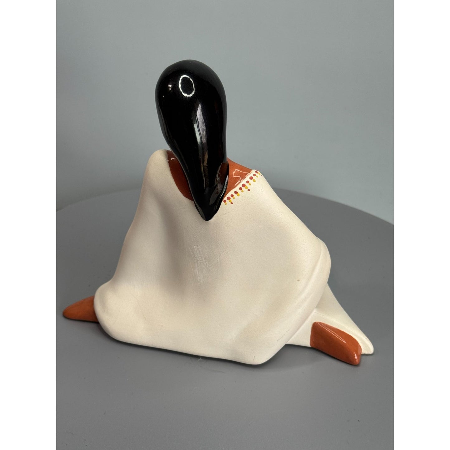 Eileen Tafoya Santa Clara Pueblo Pottery Woman With Chili Bundle Sculpture 6"