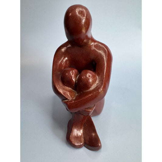 Plaster Figure Sculpture Of The Thinking Man Unsigned