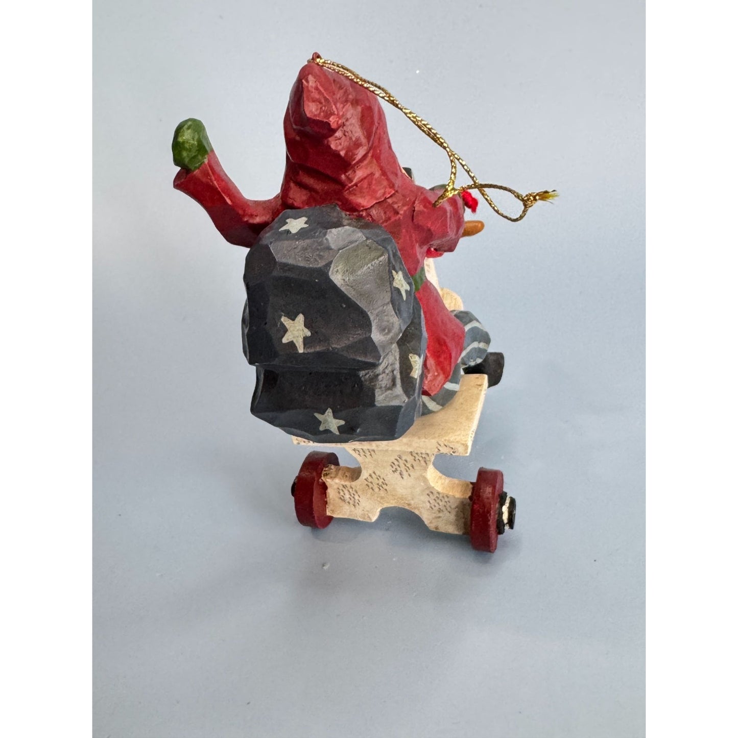 House of Hatten Christmas Messengers Santa On Tricycle Ornament 2001 By W.S. Rawsonn Signed
