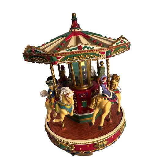 Mr. Christmas Holiday Go Round Merry Go Round Carousel C2000 Animated Musical Plays 50 Songs Christmas & Classics