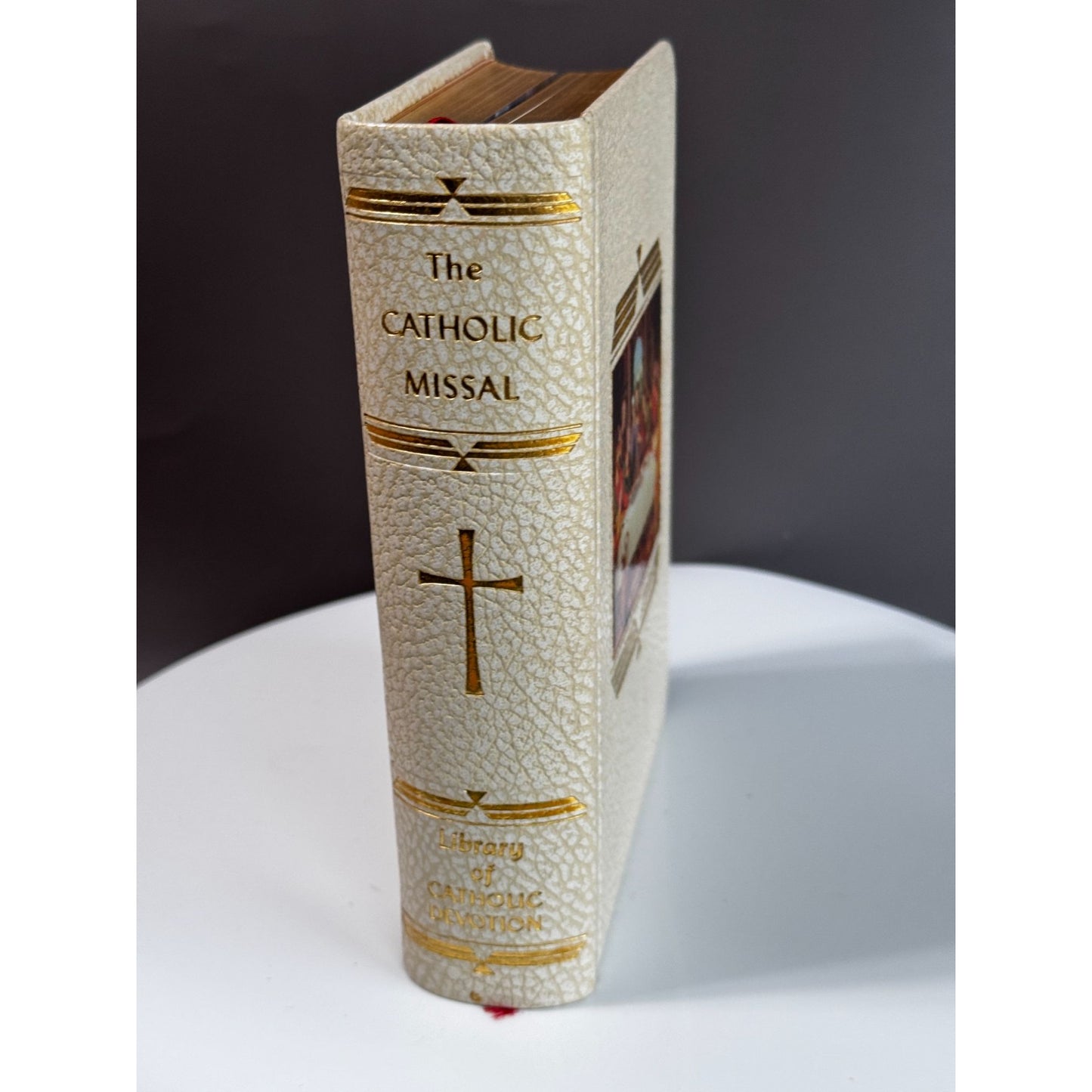 The Catholic Missal Library Of Catholic Devotion Gold Gilt Leatherette Cover 1960