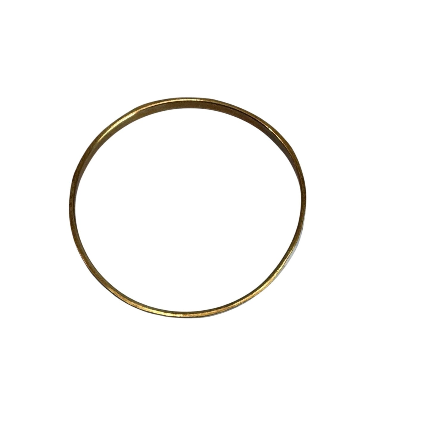 Gold-Tone Thin Bangle Bracelet With Inlaid Abalone Shell Design