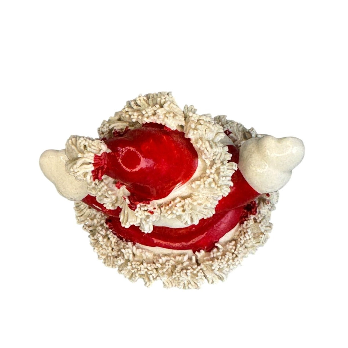 Vintage Napco Spaghetti Trim Santa Salt Shaker Japan 1950s 3" x 2 1/2"