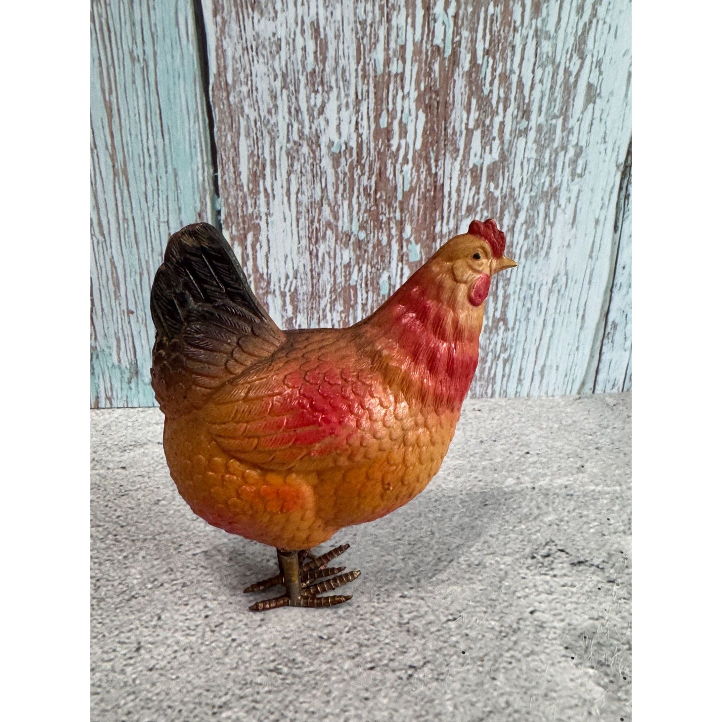 1930's Celluloid Chicken Figurine 3.5" Collectible Decor