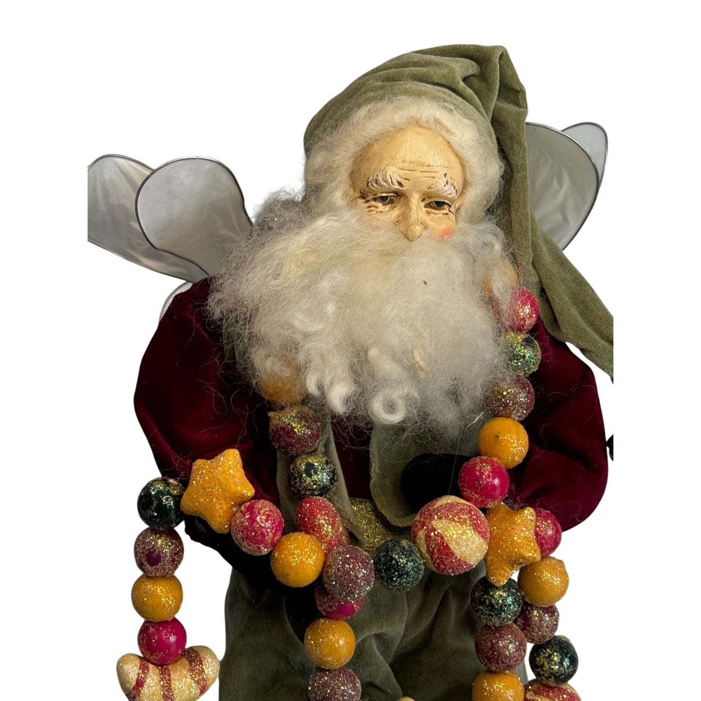 Mark Roberts Premier Flemish Collection Fairy Santa Wings Garland 17" Late 1980s