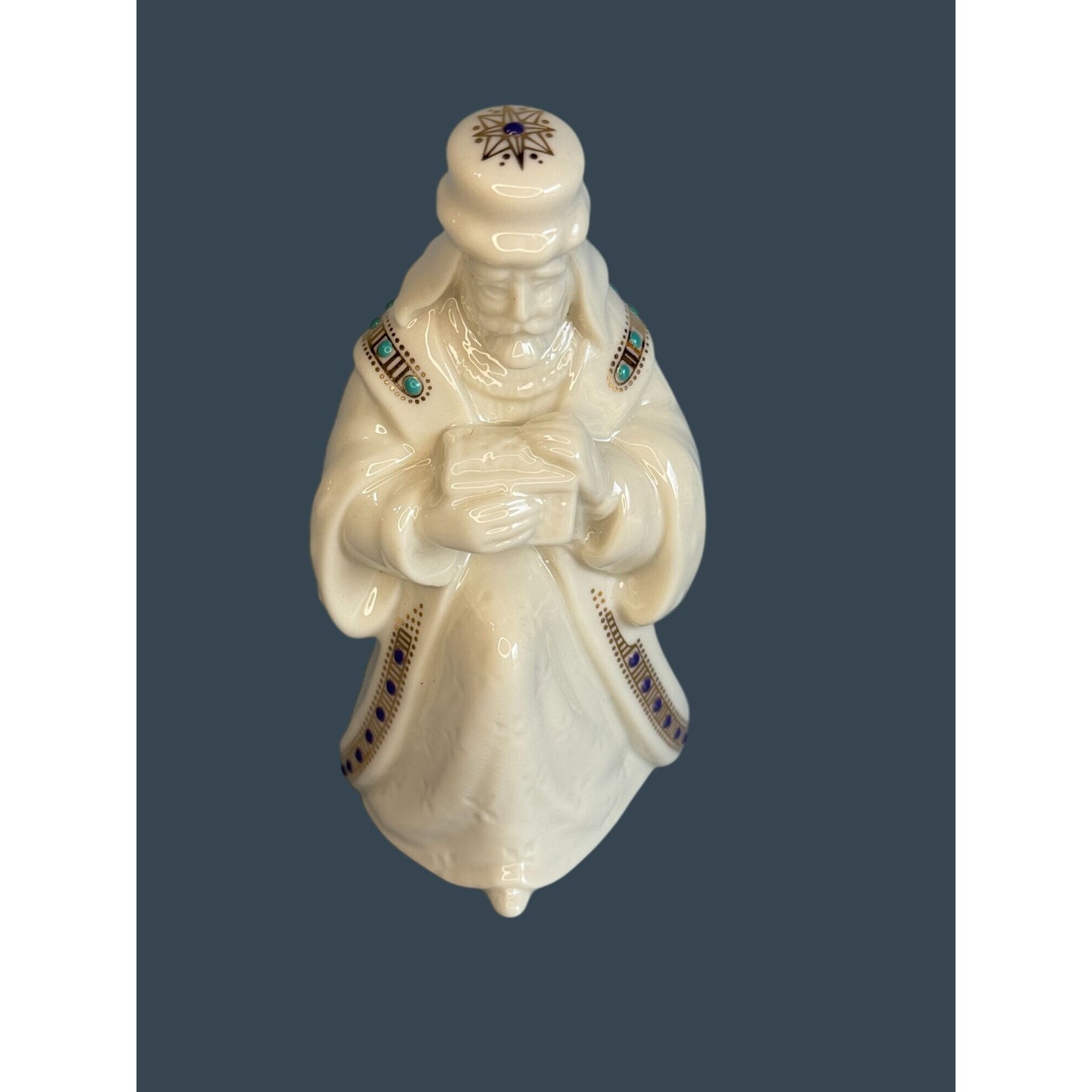 Lenox China Jewels Kneeling Balthazar Wiseman Nativity Figure 5" Issued 1994