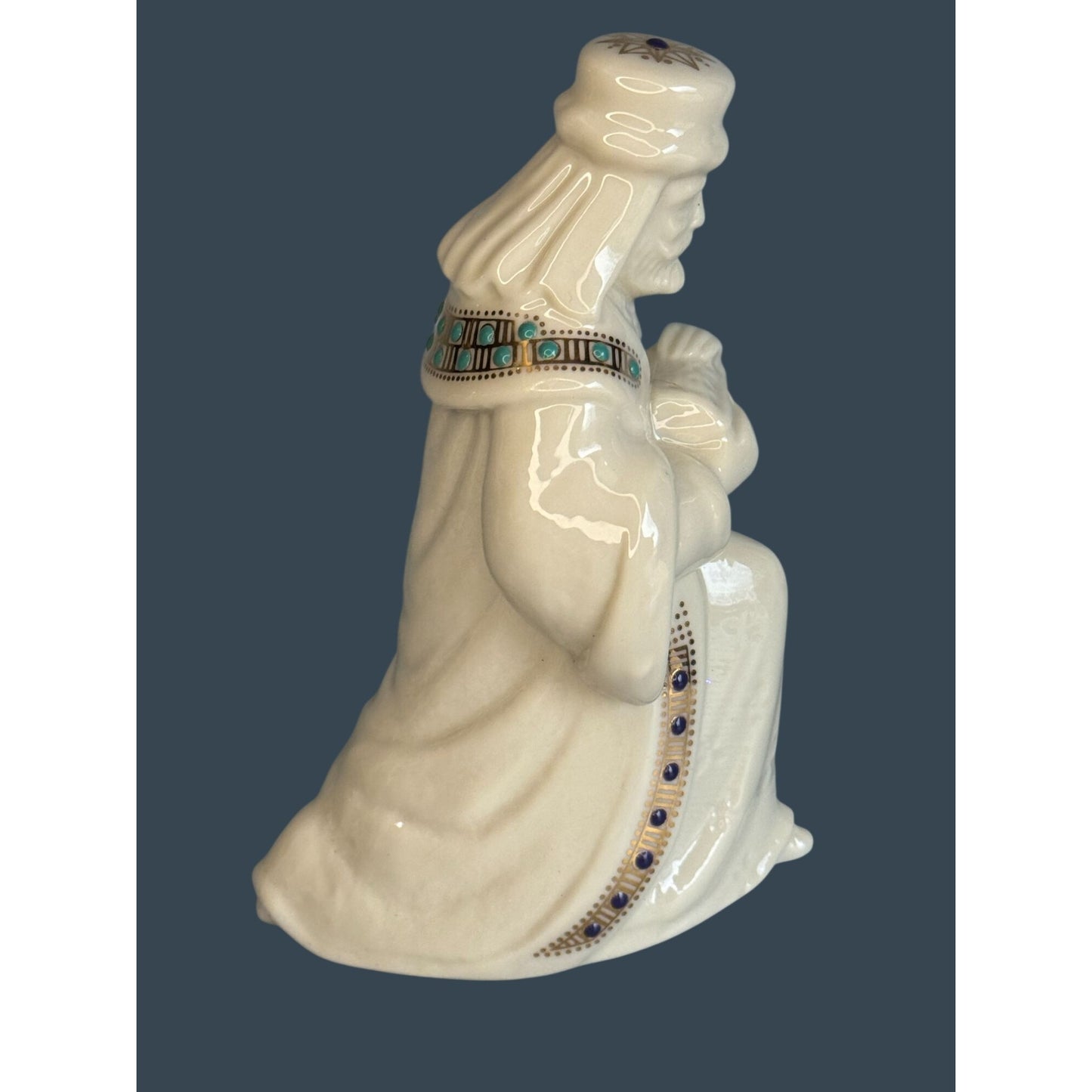 Lenox China Jewels Kneeling Balthazar Wiseman Nativity Figure 5" Issued 1994