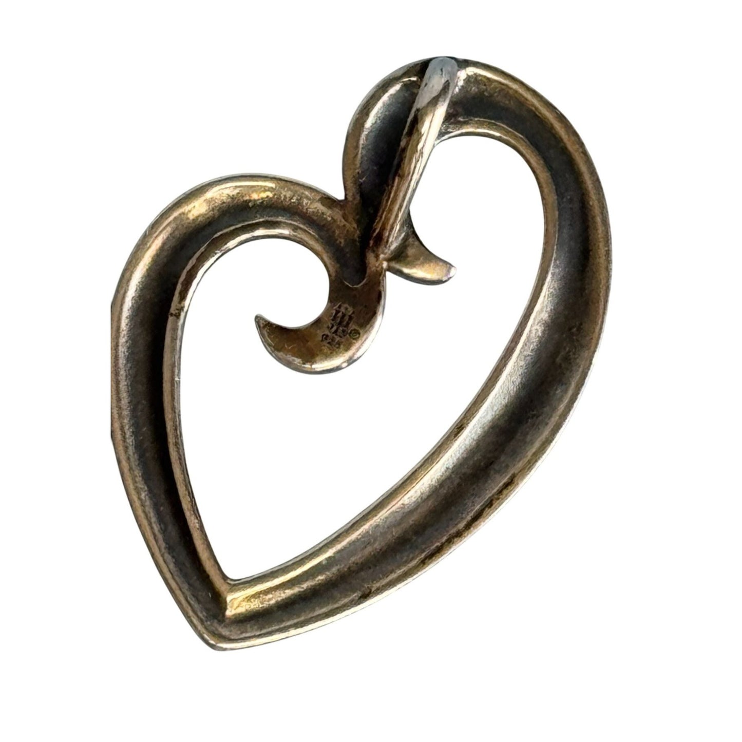 James Avery 925 Sterling Silver "Mothers Love" Heart Pendant 2" Elegant Jewelry Gift