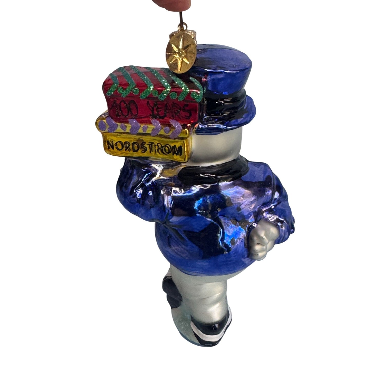 Christopher Radko Nordstrom 100 Years Anniversary Snowman Ornament 5 1/2" Retired