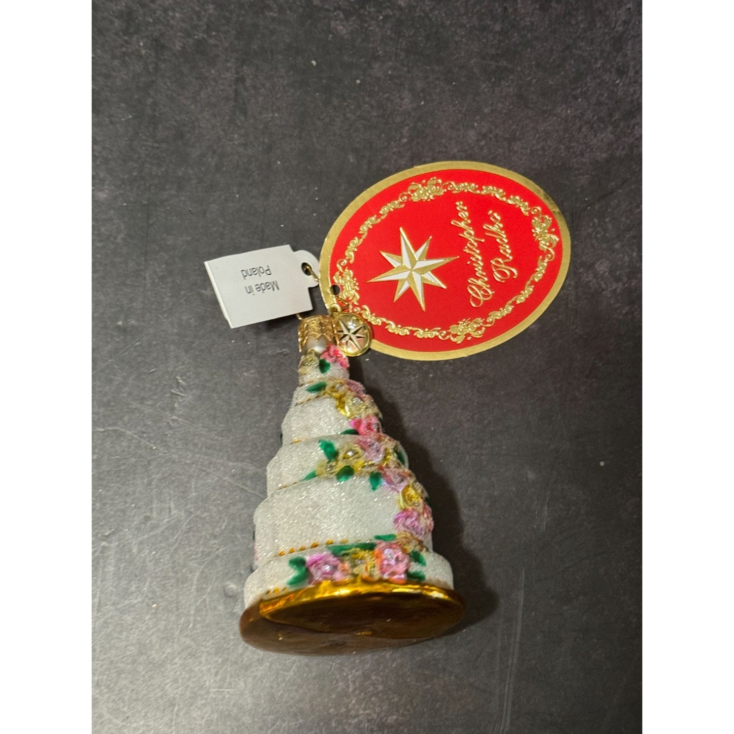 Christopher Radko 6 Tier Celebration Gem Blown Glass Ornament 3.5" Tall With Box