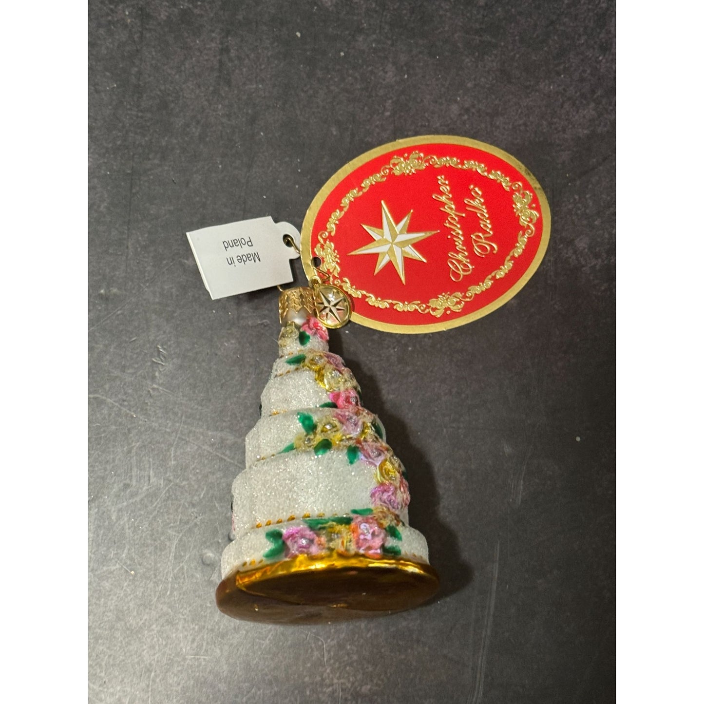 Christopher Radko 6 Tier Celebration Gem Blown Glass Ornament 3.5" Tall With Box