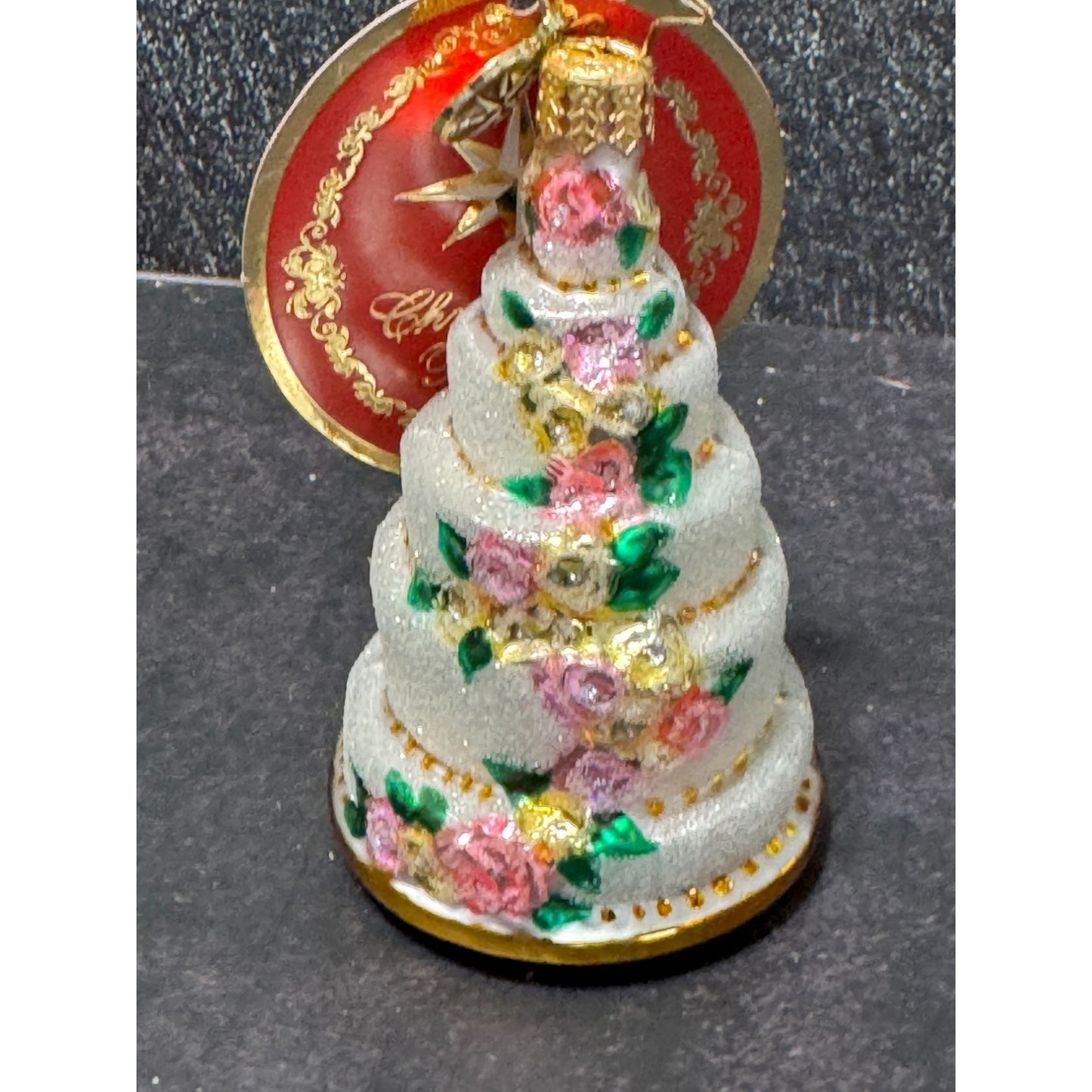 Christopher Radko 6 Tier Celebration Gem Blown Glass Ornament 3.5" Tall With Box
