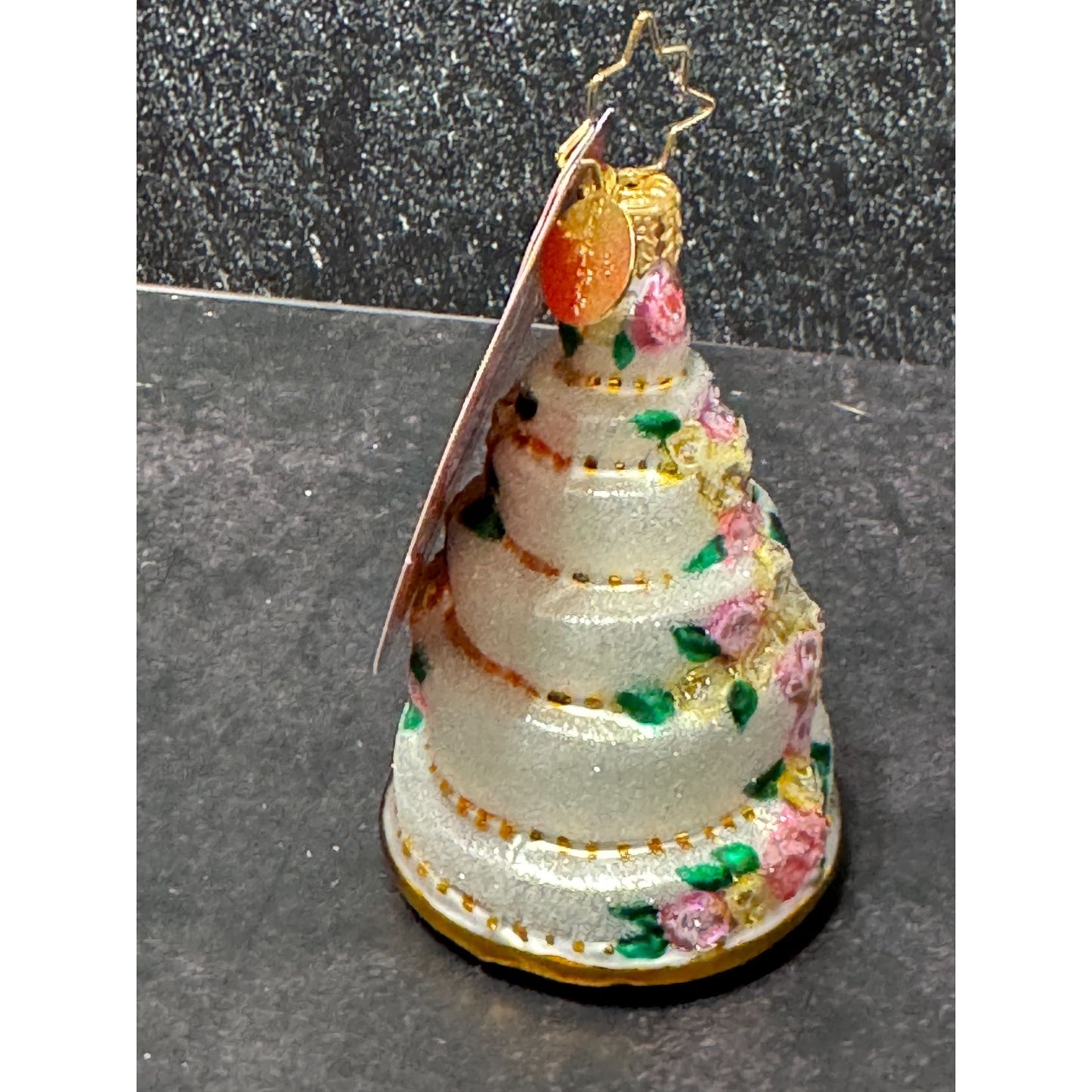 Christopher Radko 6 Tier Celebration Gem Blown Glass Ornament 3.5" Tall With Box