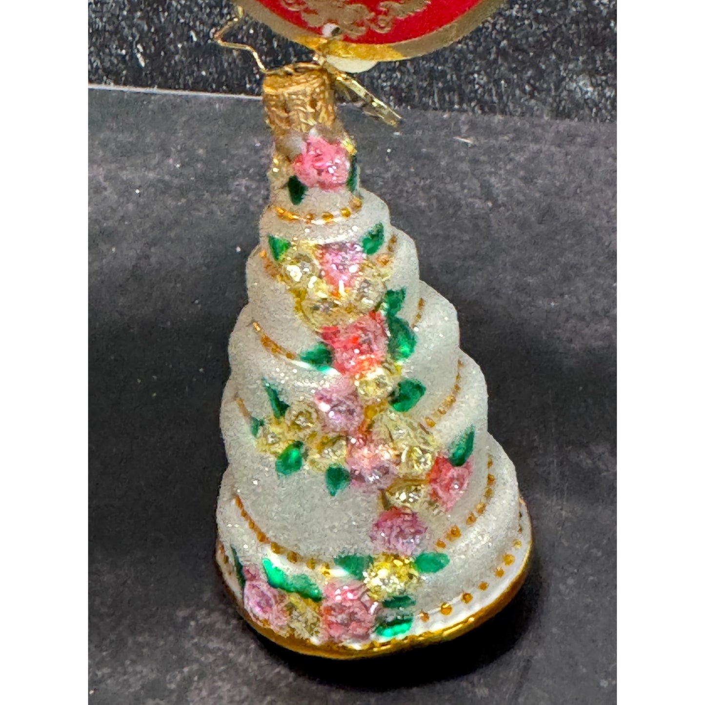 Christopher Radko 6 Tier Celebration Gem Blown Glass Ornament 3.5" Tall With Box