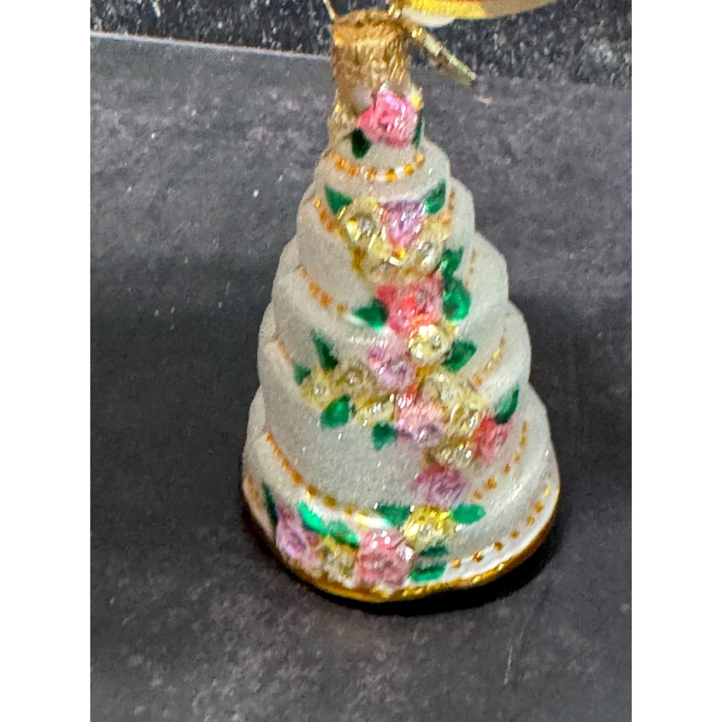 Christopher Radko 6 Tier Celebration Gem Blown Glass Ornament 3.5" Tall With Box