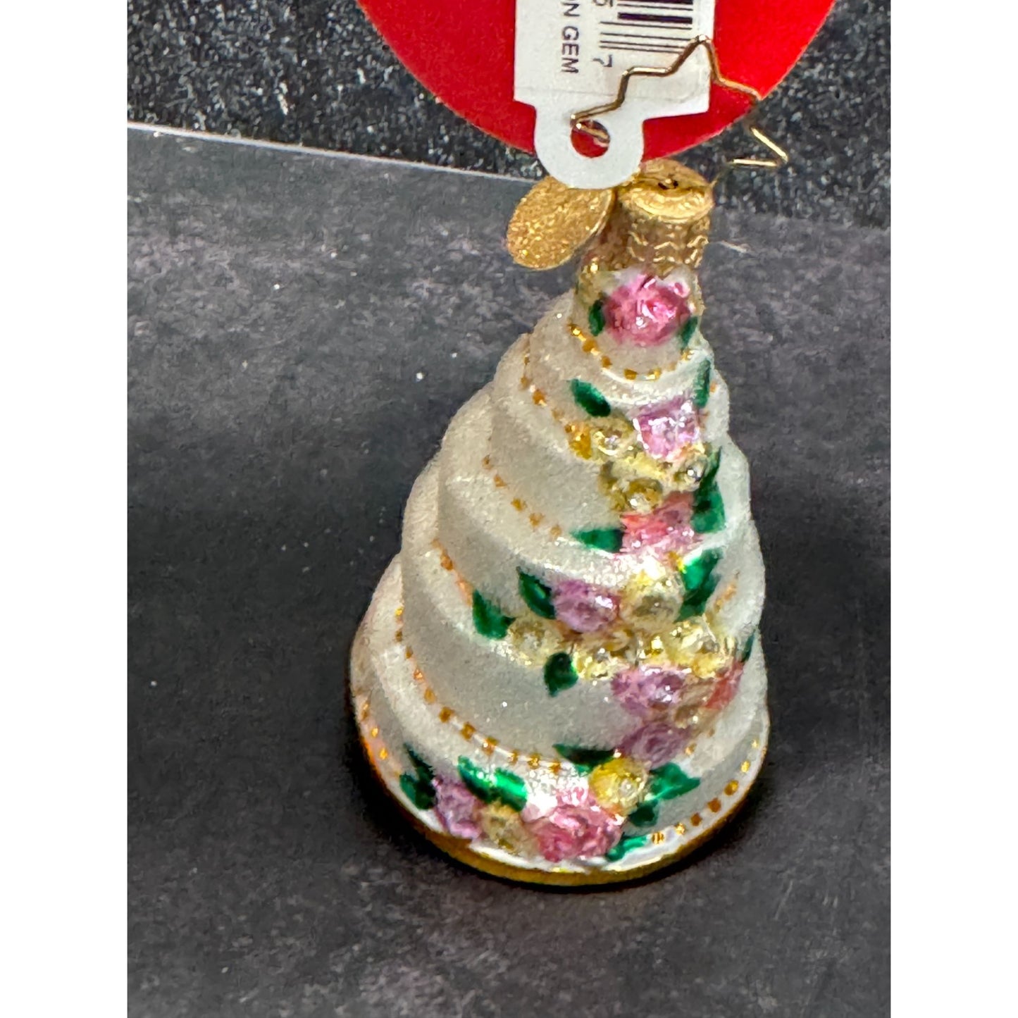 Christopher Radko 6 Tier Celebration Gem Blown Glass Ornament 3.5" Tall With Box