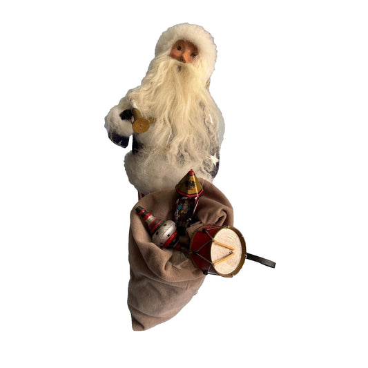 Byers Choice Patriotic Santa Claus With Bag Of Toys 2002 13" Collectible Christmas Figurine