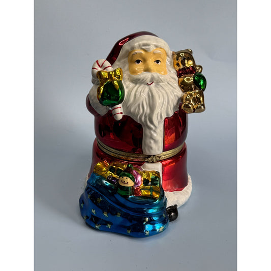 Vintage Mr. Christmas Wind-Up Musical Santa Figurine w/Rotating Scene