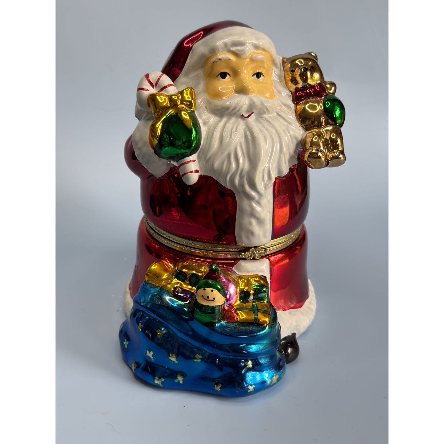 Vintage Mr. Christmas Wind-Up Musical Santa Figurine w/Rotating Scene