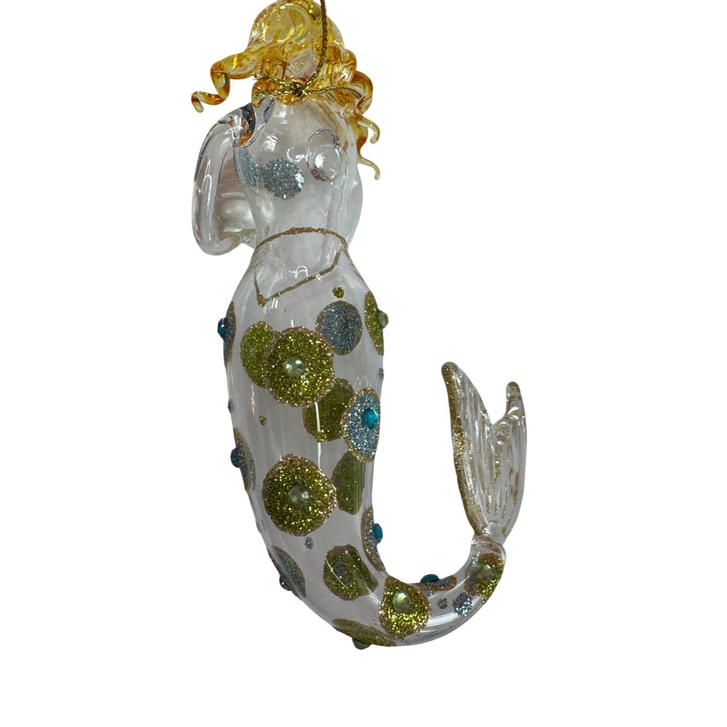 Midwest CBK Glass Mermaid Nautical Goddess Sea Siren Holding Starfish 5½"