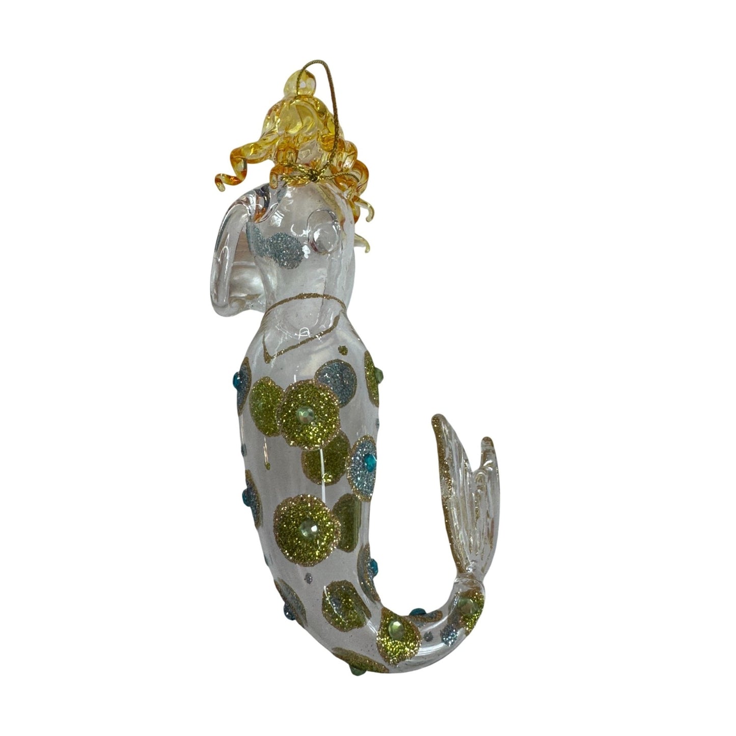 Midwest CBK Glass Mermaid Nautical Goddess Sea Siren Holding Starfish 5½"