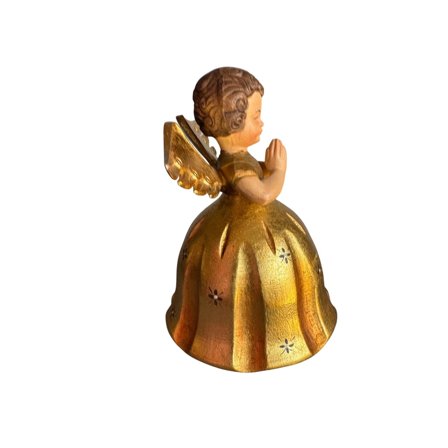 Toriart Musical Angel Figurine Italy Reuge Music Box Rotates Gold 5 1/2"