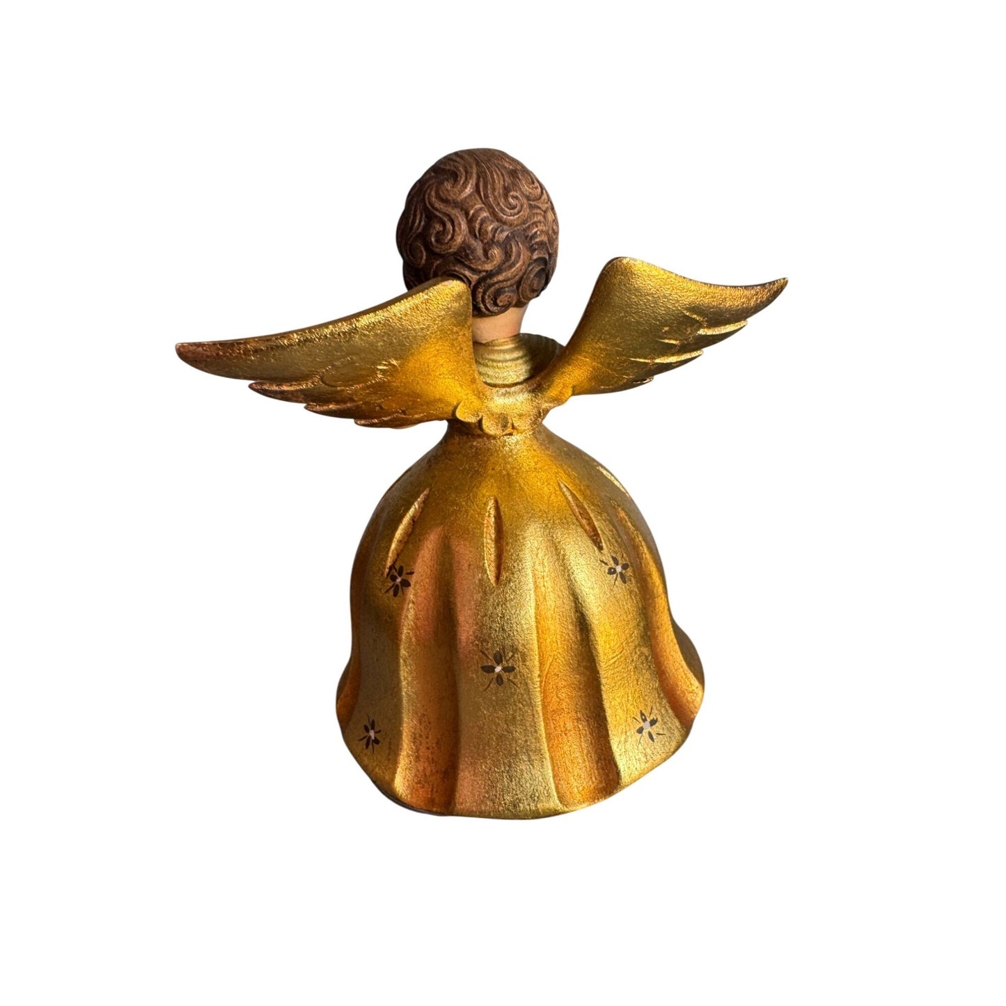 Toriart Musical Angel Figurine Italy Reuge Music Box Rotates Gold 5 1/2"