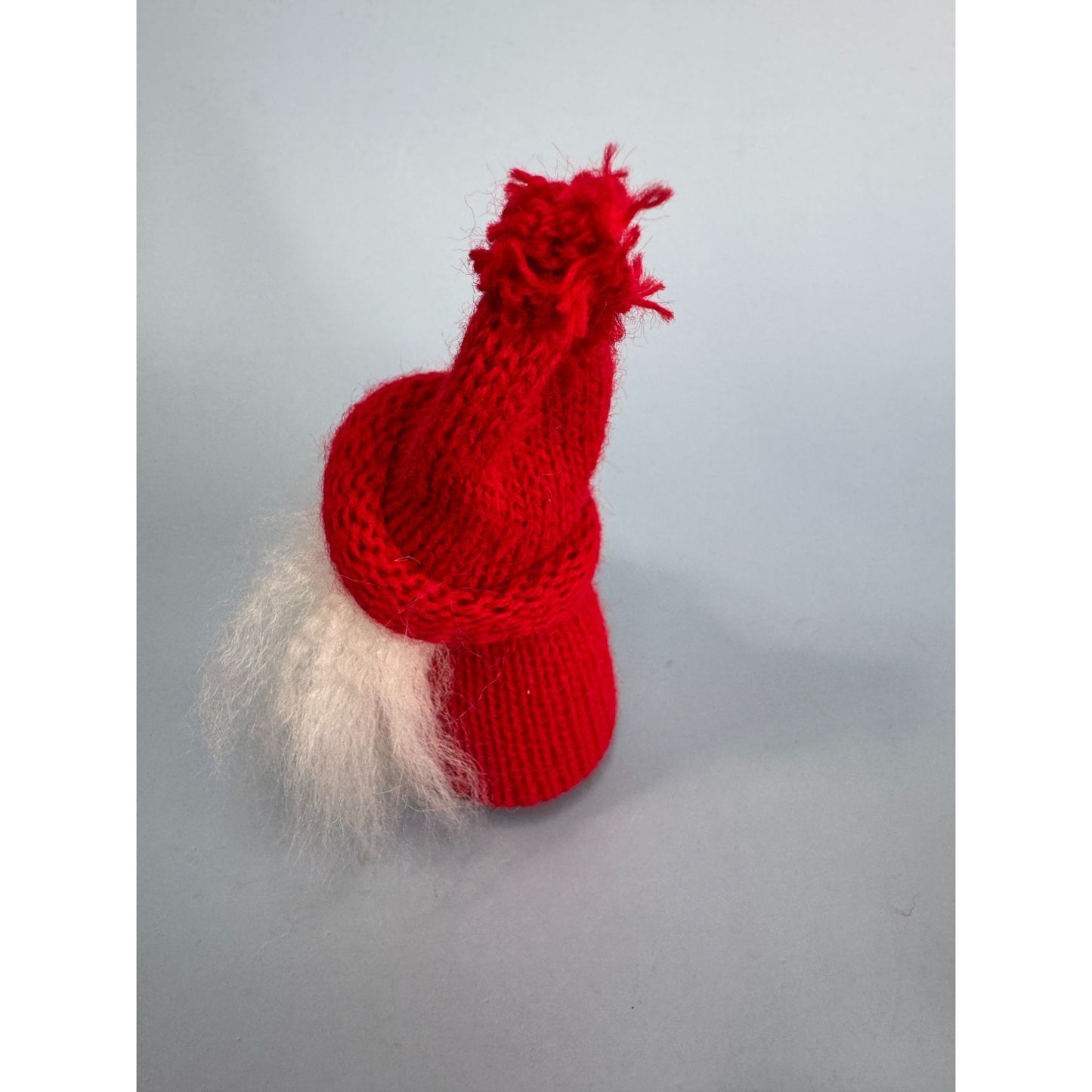 Swallings Sweden Wood Christmas Gnome With Red Knit Hat & White Beard 3" Tall