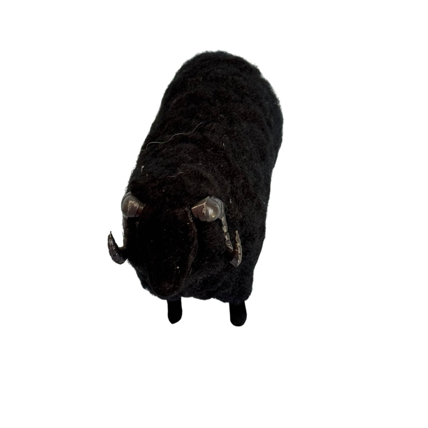 Welsh Wool Black Ram Figurine Handmade By Pembrokeshire Crafts Wool Felt