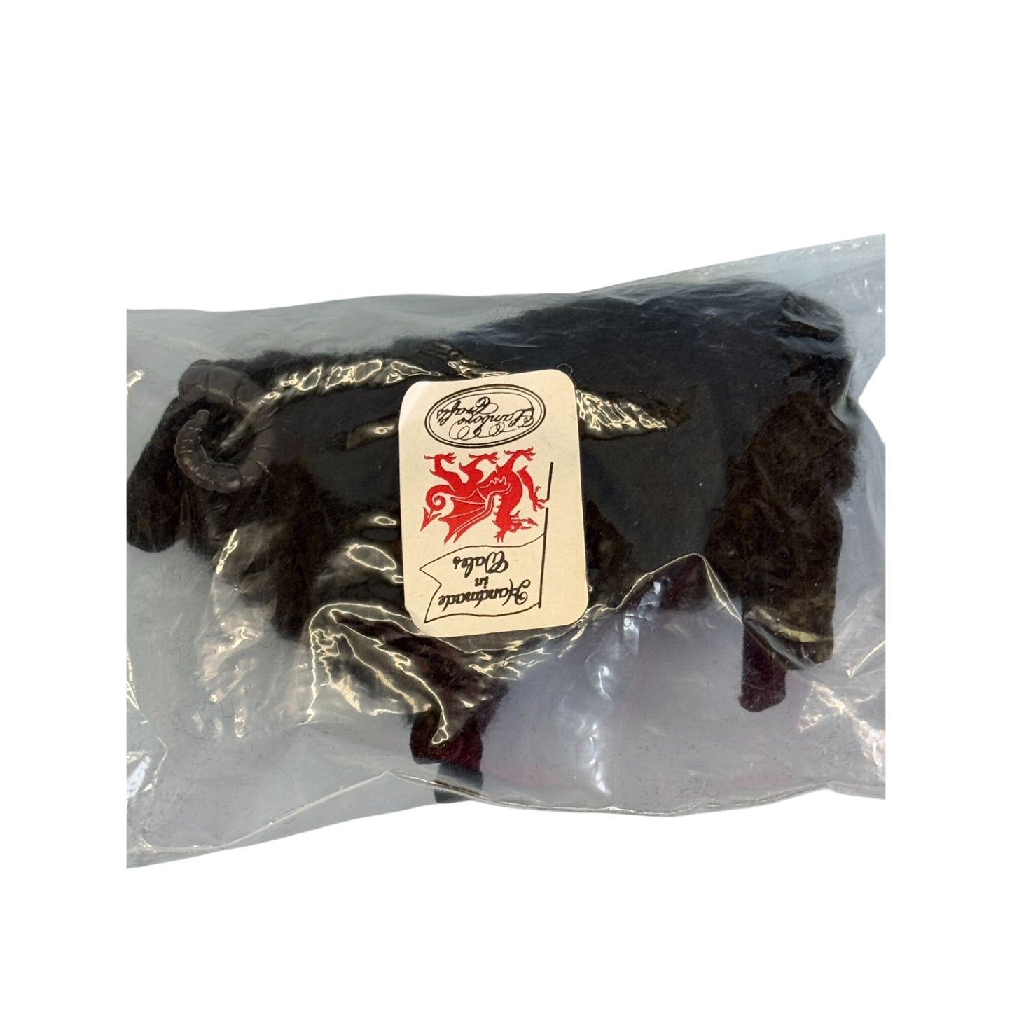 Welsh Wool Black Ram Figurine Handmade By Pembrokeshire Crafts Wool Felt