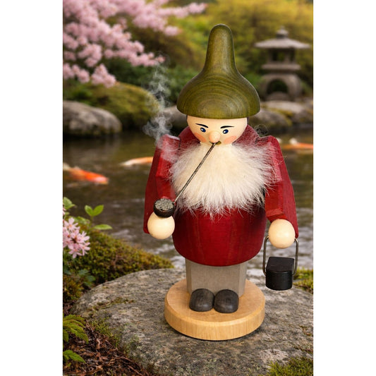 German Erzgebirge Ore Mountains Räuchermann Asian Smoker Lantern Pipe 6 3/4"