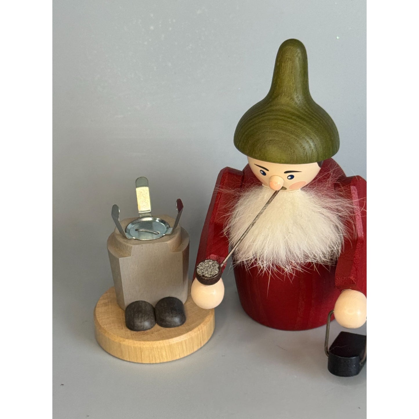 German Erzgebirge Ore Mountains Räuchermann Asian Smoker Lantern Pipe 6 3/4"