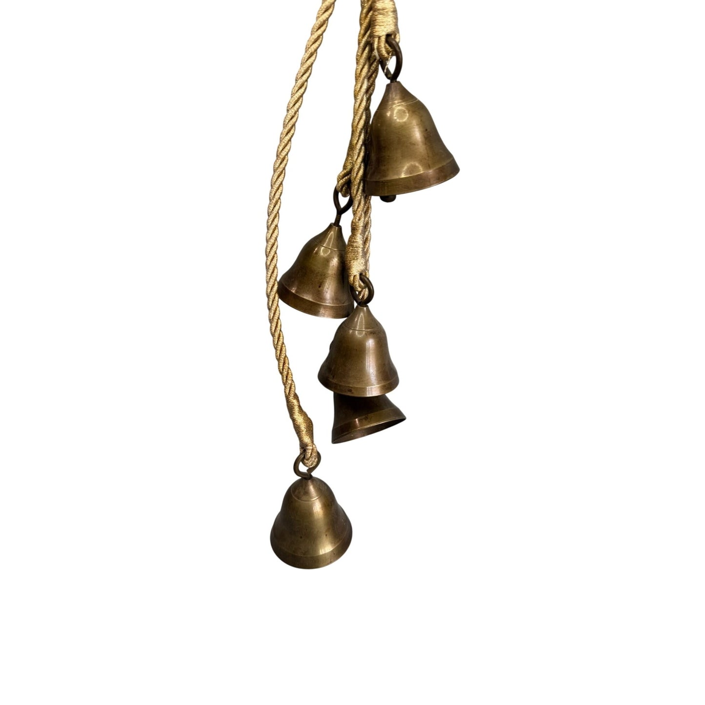 John Deere Leaping Deer Wind Chimes Brass Bells 21" Long
