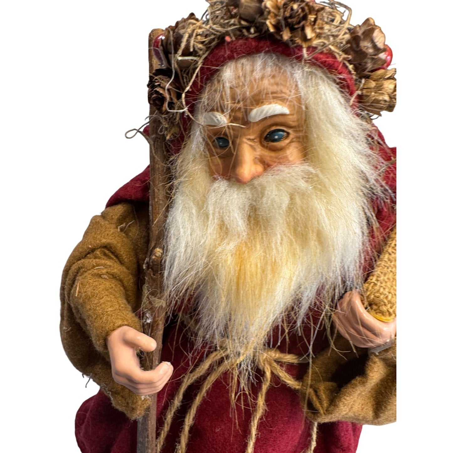 Martha Pippen Knecht Ruprecht Germany Traveling Santa Figure Felt Cloak 15" w/tag