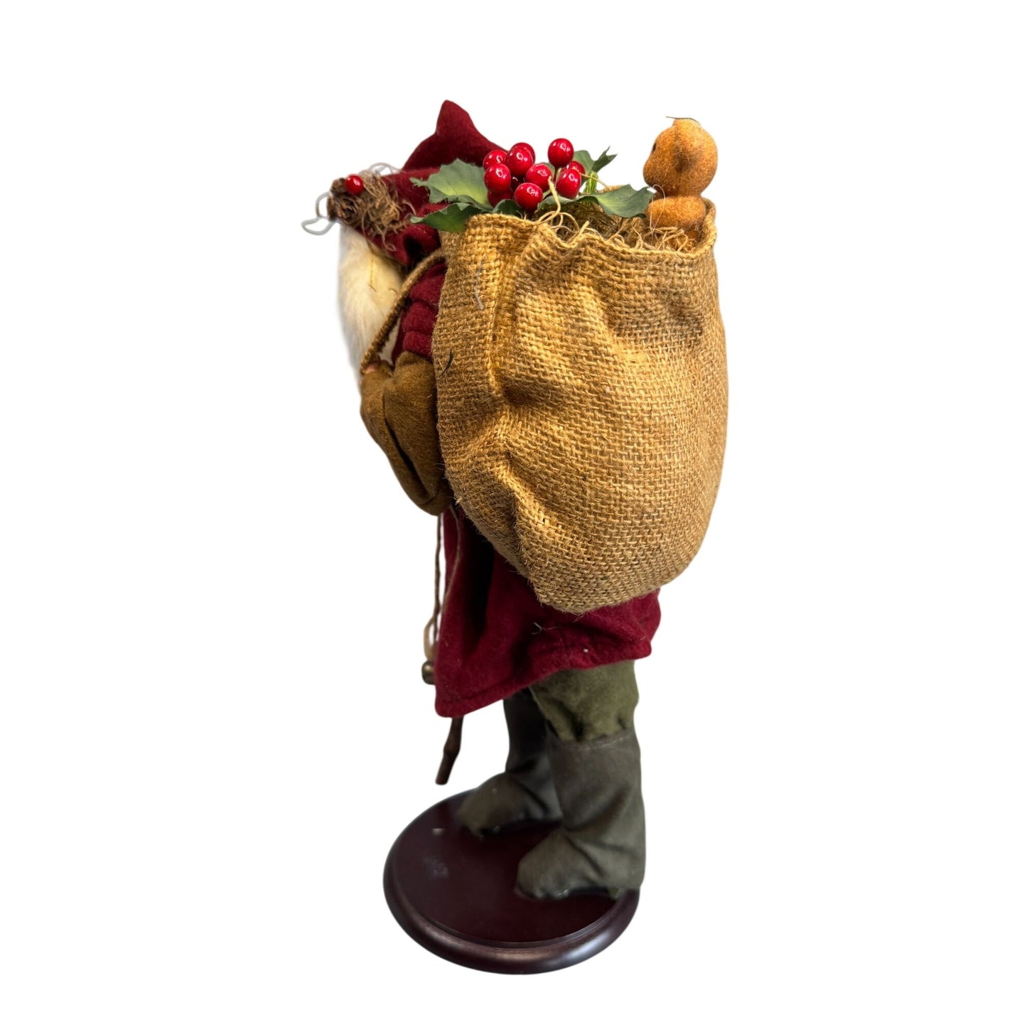 Martha Pippen Knecht Ruprecht Germany Traveling Santa Figure Felt Cloak 15" w/tag