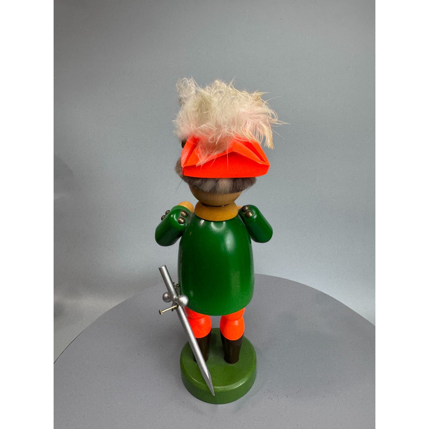 Steinbach German Wooden Smoker Soldier Pipe Erzgebirge Incense Figure 8"