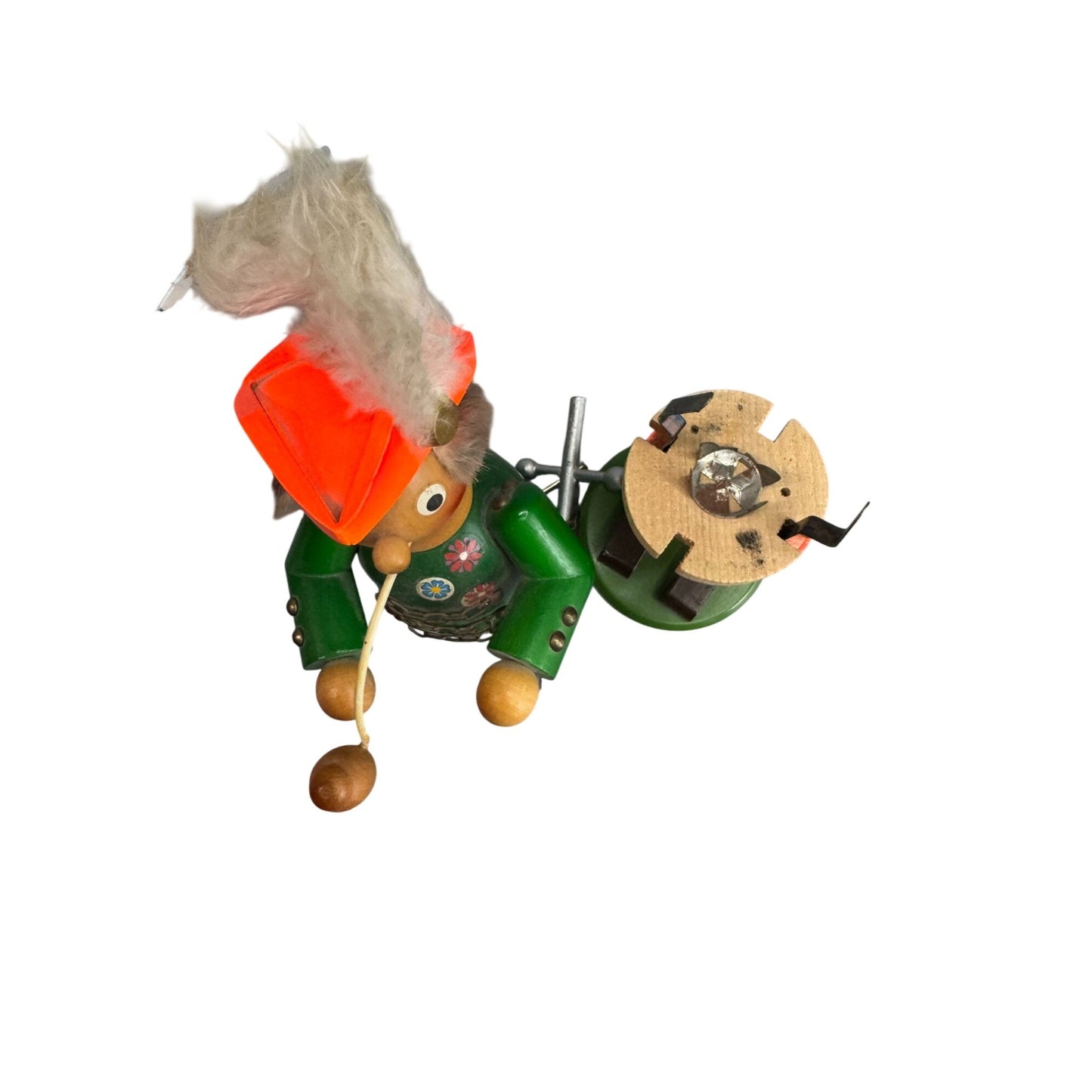 Steinbach German Wooden Smoker Soldier Pipe Erzgebirge Incense Figure 8"