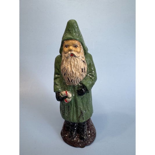 Vintage Hand-Painted Folk Art Santa Claus Figure 6 3/4"