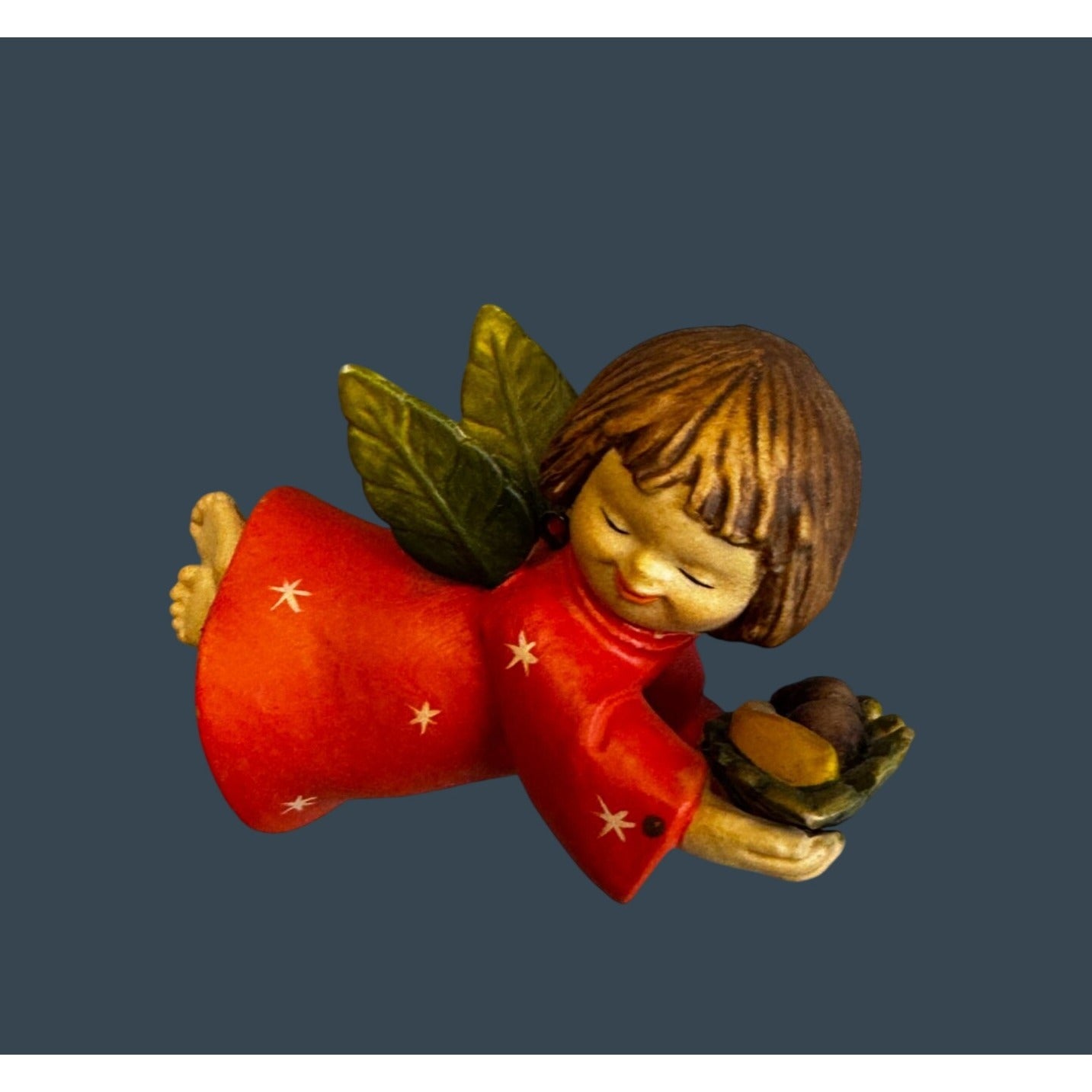 Anri Ferrandiz Flying Harvest Angels Set Colorful Hand Carved Italy 4"