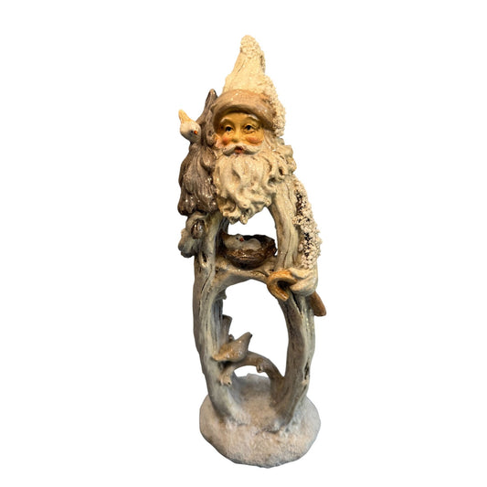 Ganz Woodland Santa Claus Figurine 12 1/2" Forest Father Christmas With Birds