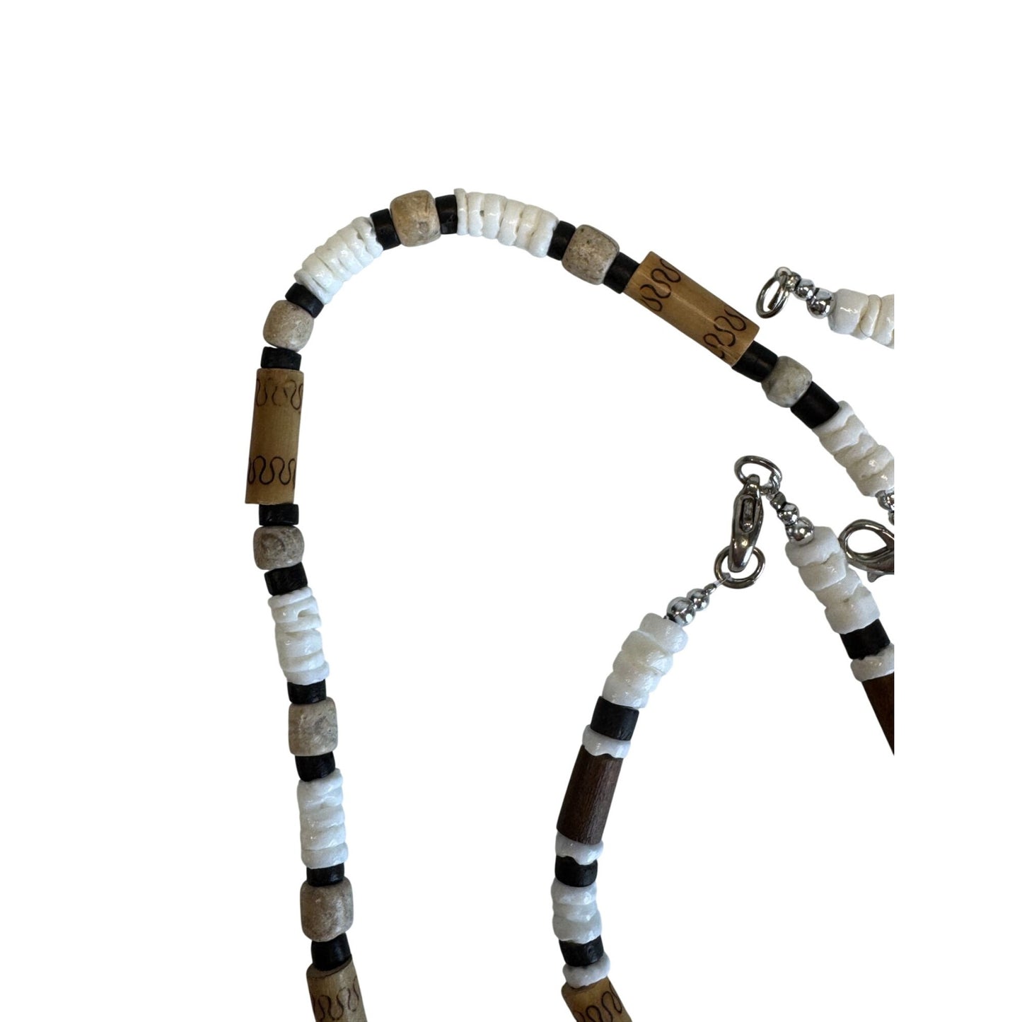 Vintage Southwestern Heishi Puka Shell Disc Necklace 18" Bracelet 8" Set