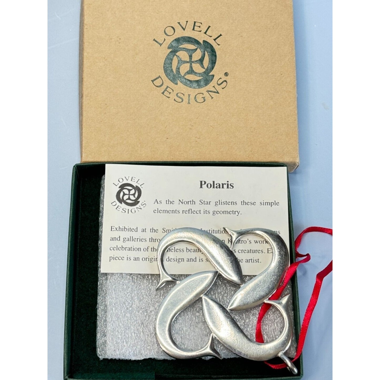 Lovell Designs Polaris North Star Pewter Christmas Cove Ornament 2 1/4"