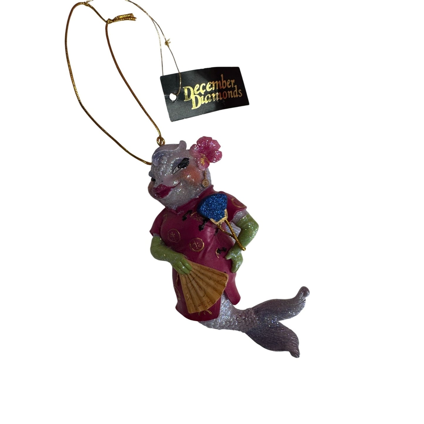 December Diamonds Spicy Tuna Roll Mermaid Ornament 6 Inch Asian Inspired