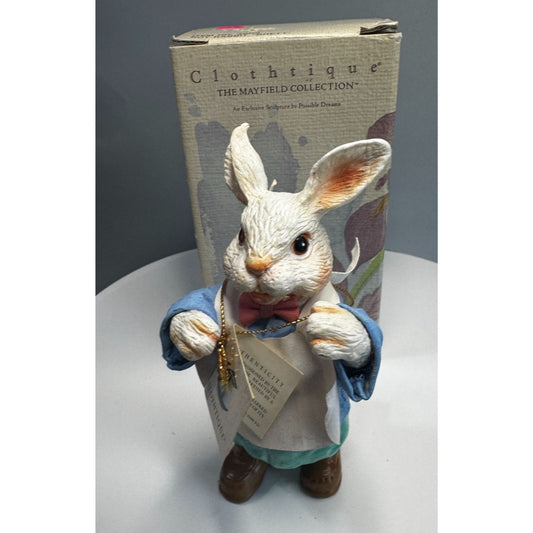 Possible Dreams Clothique Mayfield Collection Rabbit Figurine With Box Tag 1989 5 1/2"