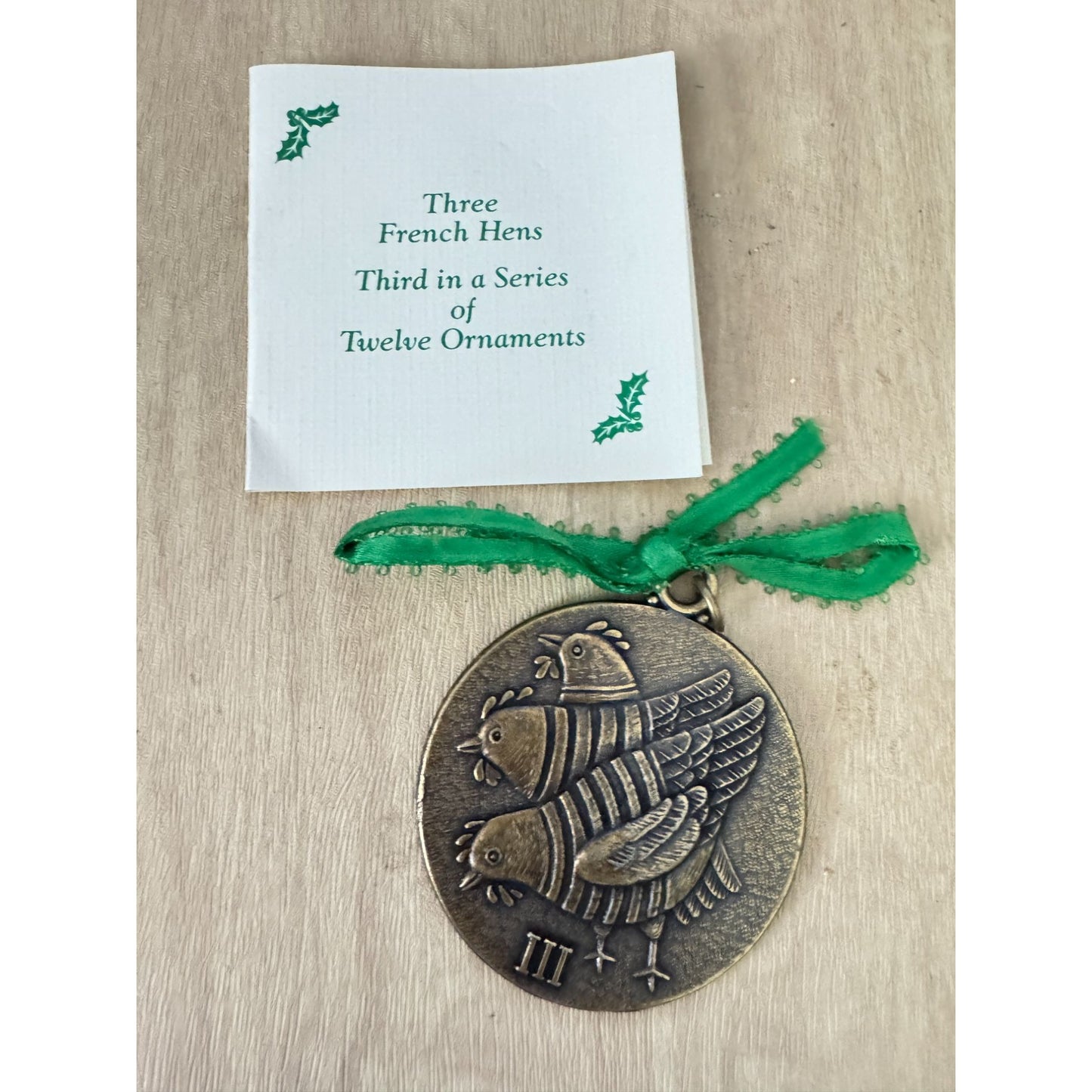 4 Twelve Days Of Christmas Bird Ornaments Matthews International 1987 - 1990