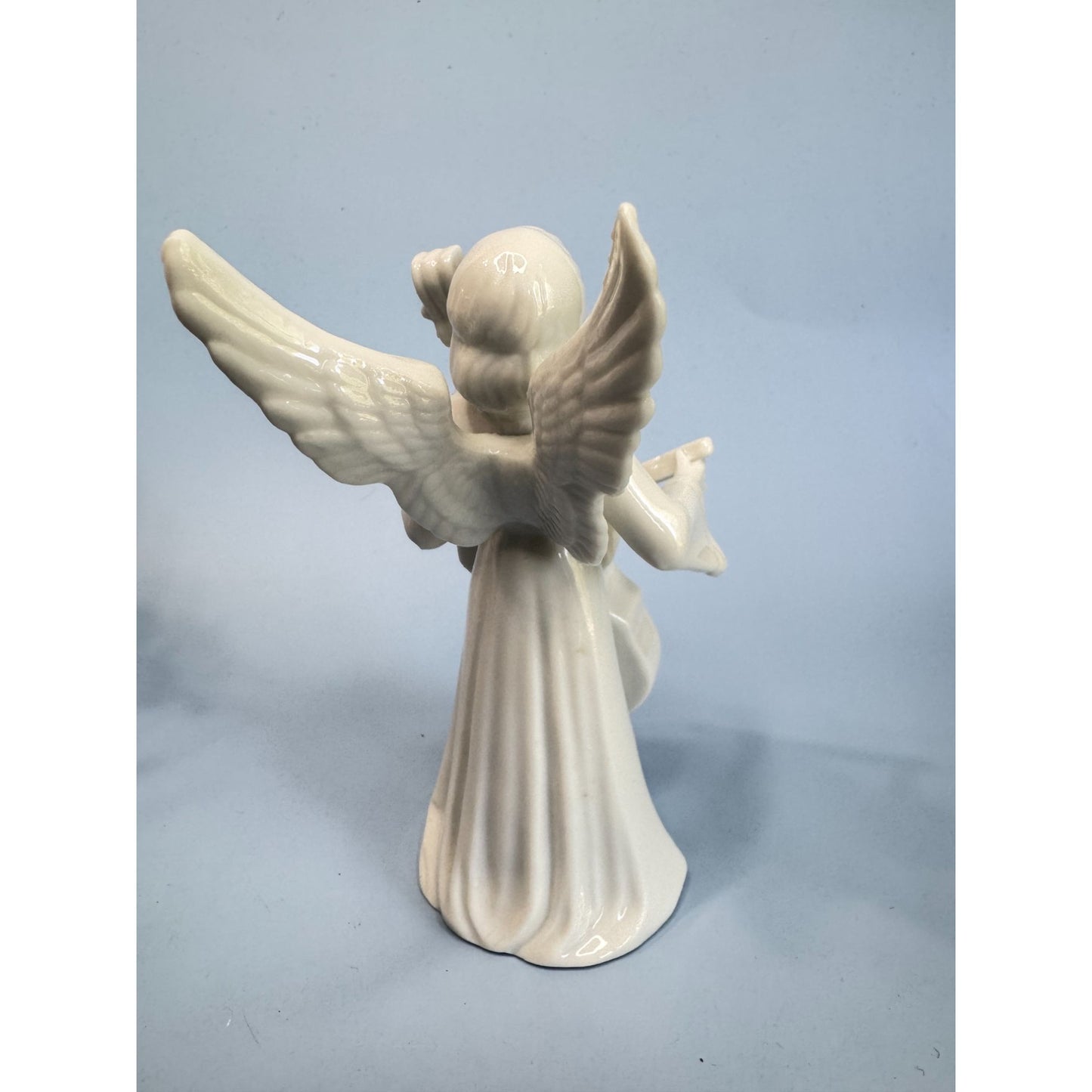 Set Of 4 Schmid Bros Japan Porcelain Musical Angel Figurines 5 3/4" Tall White Collectibles
