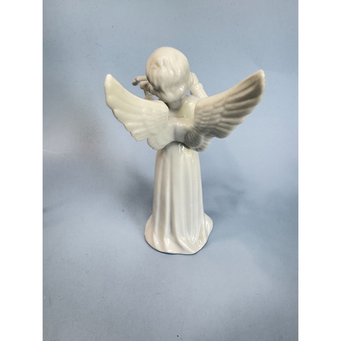 Set Of 4 Schmid Bros Japan Porcelain Musical Angel Figurines 5 3/4" Tall White Collectibles