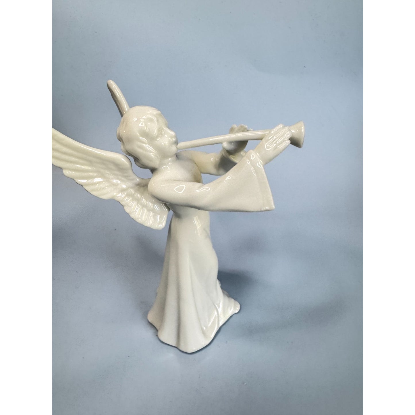 Set Of 4 Schmid Bros Japan Porcelain Musical Angel Figurines 5 3/4" Tall White Collectibles