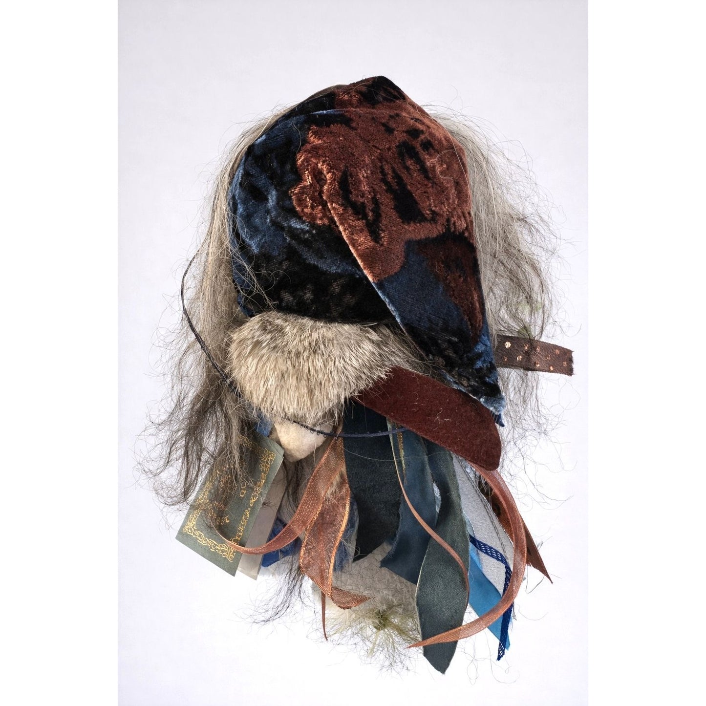 Marci Wolfe Rosezelda Flower Peddler Ornament Sculpted Face Glass Eyes Very Rare